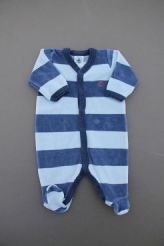 Pyjama en velours ray&eacute;  Petit Bateau