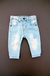 Pantalon denim bleu ciel  Zara