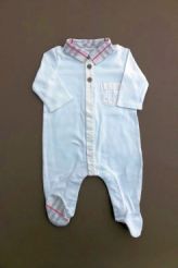 Pyjama blanc &agrave; col check  Burberry