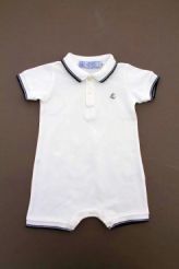 Combinaison short blanc &eacute;t&eacute;  Petit Bateau