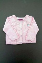 Gilet tricot ajour&eacute; rose  Sergent Major