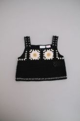 Top en tricot &agrave; fleurs  Zara