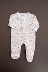 Pyjama velours &agrave; fleurs  Vertbaudet