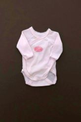Body crois&eacute; ray&eacute; rose  Petit Bateau
