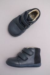Bottillons cuir marine  Jacadi