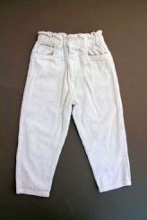 Pantalon velours &eacute;cru  Zara