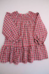 Robe douce rouge gris   Zara