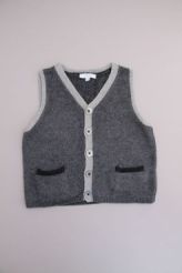 Gilet tricot gris habill&eacute;  Jacadi