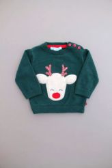 Pull No&euml;l renne brod&eacute;  Oba&iuml;bi