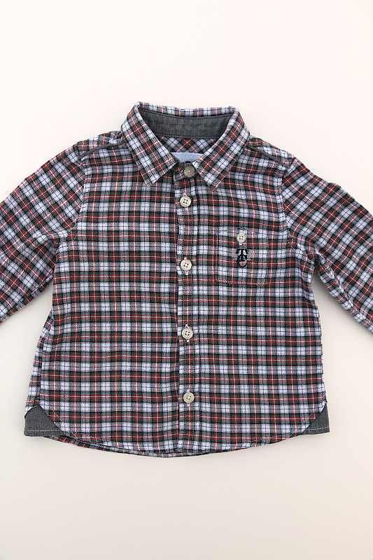 Chemise En Flanelle à Carreaux Bébé Garçon/fille - Manches Longues Avec Poche - Taille 4 Ans