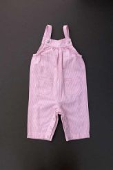 Salopette rose rayée écru  Petit Bateau