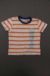 T-shirt doux rayé orange   IKKS