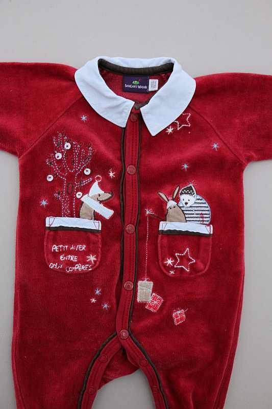 Pyjama de Noël bébé garçon en velours