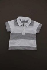 polo blanc rayé gris été  baby Dior