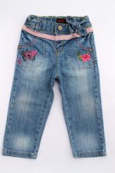 Pantalon en denim brodé   Catimini