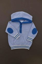 Pull tricot coton bleu    Jacadi