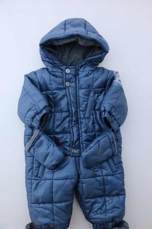 Combinaison Pilote Mixte Bleu Marine Tres Chaude Hiver Doublee Polaire Bebe 3 Mois 3 Pommes