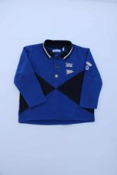 Polo brodé bleu roi noir  IKKS