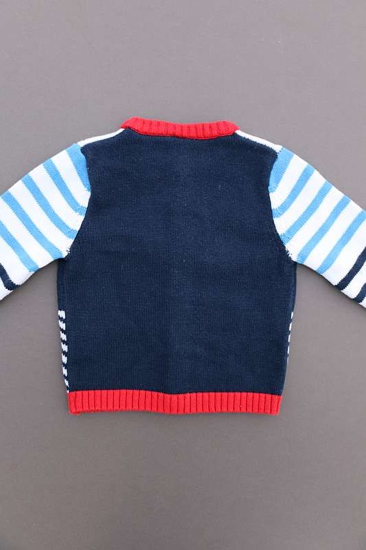 Gilet Marin Tricot Coton Orchestra Bebemarques