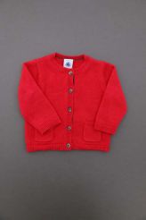 Gilet rouge laine coton  Petit Bateau